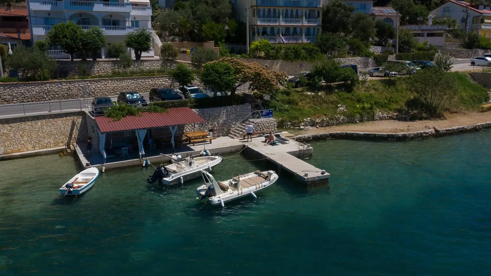 Villa Sylvie waterfront and guest moorings